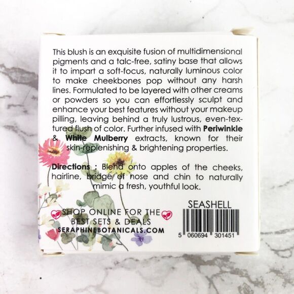 NIB Periwinkle + Pop Soft Sculpting Blush in Seashell - Seraphine Botanicals - Picture 4 of 7